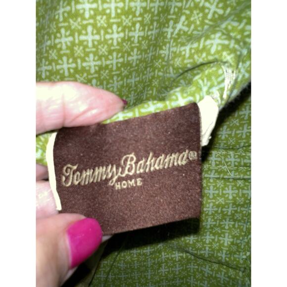 Tommy Bahama Standard Tropical Print Green Orange Pillow Shams Set/2 - Picture 5 of 7